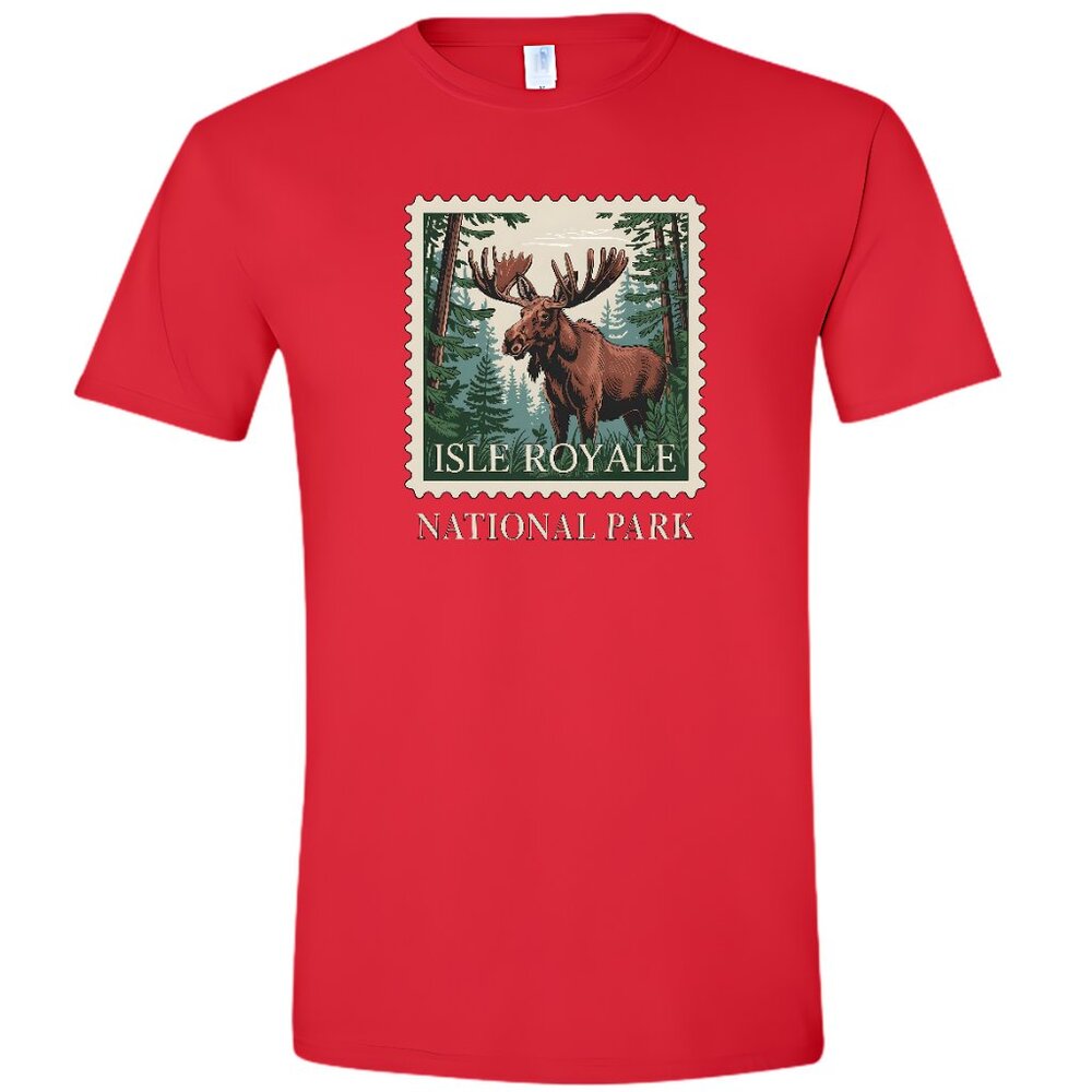 Isle Royale National Park T-Shirt Moose Nature Hiking Outdoors - Picture 4 of 8
